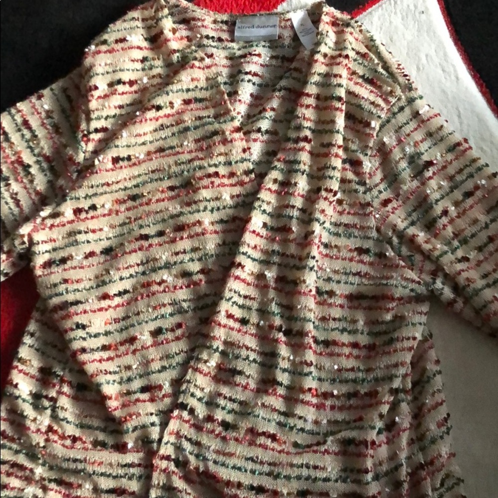 Alfred dunner festive vintage cardigan
